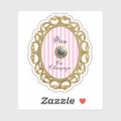 シャンパンをプレスして!ピンクゴールド バロック ラグジュアリー フレーム シール (シート)