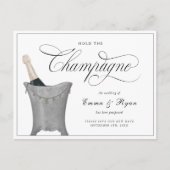 シャンパンを延期する結婚。 案内ポストカード (正面)