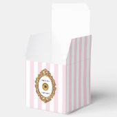 シャンパンを押す |ピンクと白ストライプの フェイバーボックス (オープン)