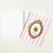 シャンパンを押す |ピンクストライプ色 プランナー手帳 (ディスプレー)