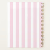 シャンパンを押す |ピンクストライプ色 プランナー手帳 (裏面)