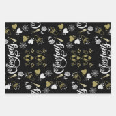 シャンパンを開けてお祝いパーティー ラッピングペーパーシート (正面3)