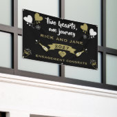 シャンパンを開けてお祝いパーティー 横断幕 (ビルの外側)