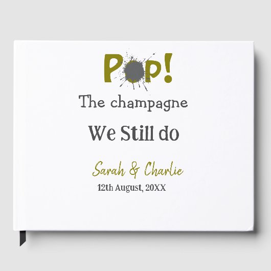 シャンパンを開けましょう 私たちはまだゴールドグレーのカップルです ゲストブック (正面)