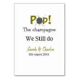 シャンパンを開けましょう 私たちはまだゴールドグレーカップルです テーブルナンバー