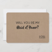 シャンパンを開けよう！ユーモア溢れる花嫁の伴娘へのお願い 招待状 (裏面)