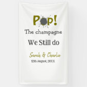 シャンパンを開けよう 私たちはゴールドグレーのカップルだ 横断幕 (縦)