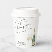 シャンパンを開けよう！花嫁のブライズシャワー 紙コップ (正面)