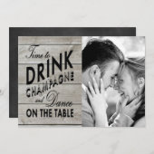 シャンパンを飲むのに最適な時期　ホリデー フォト カード (正面/裏面)