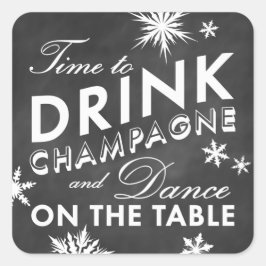 シャンパンを飲む冬のシール時間 スクエアシール