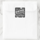 シャンパンを飲む冬のシール時間 スクエアシール (バッグ)