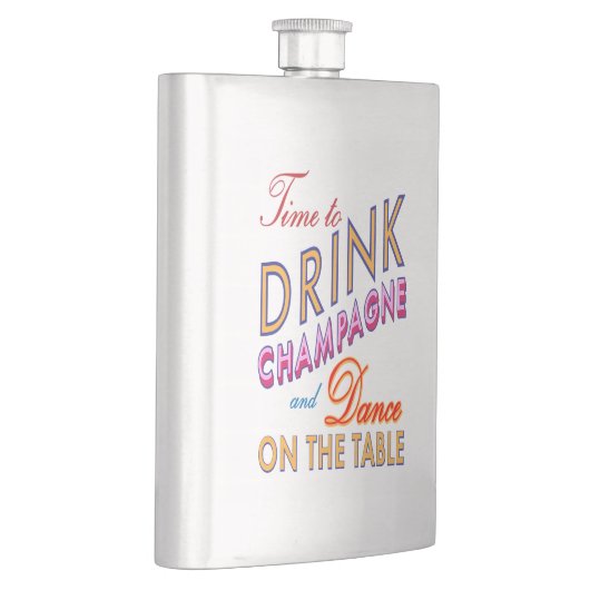 シャンパンを飲む時間カラフルクラシックフラスコ フラスク (右)