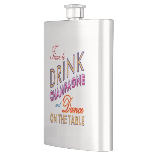 シャンパンを飲む時間カラフルクラシックフラスコ フラスク (左)