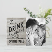 シャンパンを飲む時間 ラスティックなホ 英字カード シーズンカード (スタンド正面)