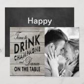 シャンパンを飲む時間　休日の写真カード　ナチュラルな雰囲気 シーズンカード (正面/裏面)