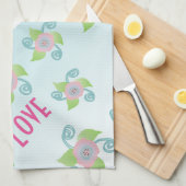 シャンパンアイスブルー キッチンタオル (四つ折り)