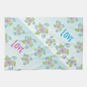 シャンパンアイスブルー キッチンタオル (横)