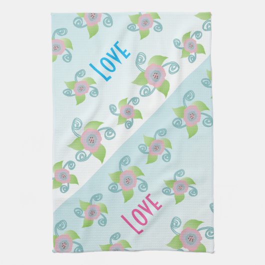 シャンパンアイスブルー キッチンタオル (縦)