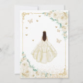 シャンパンアイボリーバラ金ゴールドキンセアニェラ 招待状 (裏面)