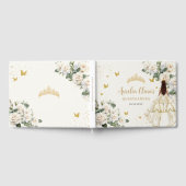 シャンパンアイボリーフローラ蝶キンセアニラ ゲストブック (全面)