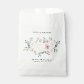 シャンパンアイボリー赤面ピンクフローラグリーナリー結婚ズ フェイバーバッグ (正面)