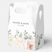 シャンパンアイボリー赤面ピンクフローラグリーナリー結婚ズ フェイバーボックス (オープン)