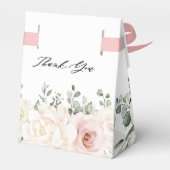 シャンパンアイボリー赤面ピンクフローラグリーナリー結婚ズ フェイバーボックス (裏面サイド)