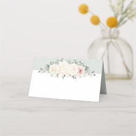 シャンパンアイボリー赤面ピンクフローラグリーナリー結婚ズ プレイスカード