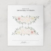 シャンパンアイボリー赤面ピンクフローラグリーナリー結婚ズ プレイスカード (外部開封)