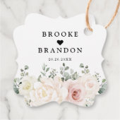 シャンパンアイボリー赤面ピンクフローラグリーンサンキュー フェイバータグ (裏面)