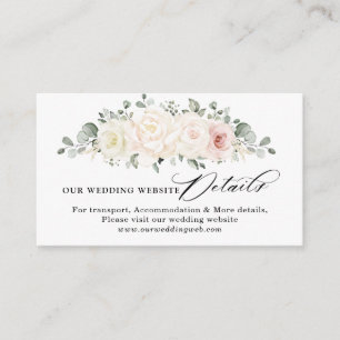 シャンパンアイボリー赤面ピンク結婚フローラくもの巣サイト エンクロージャーカード