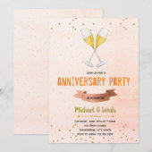 シャンパンアニバーサリー・パーティー招待状 招待状 (正面/裏面)