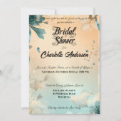 シャンパンアンドダスティーブルーズ&レースブライダルシャワー 招待状 (正面)