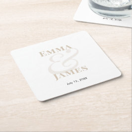 シャンパンアンパサンドウェディング |  スクエアペーパーコースター