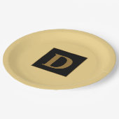 シャンパンウィズバニラファミリーイニシャル紙プレート ペーパープレート (アングル)