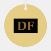 シャンパンウィズ金ゴールドイニシャルメタルオーナメント メタルオーナメント (裏面)