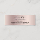 シャンパンエレガントグリッタードリップス爪、 ネイル スキニー名刺 (裏面)