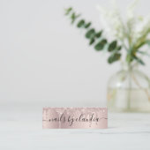 シャンパンエレガントグリッタードリップス爪、 ネイル スキニー名刺 (スタンド正面)