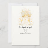 シャンパンエレガントダブルお祝いジョイントパーティー 招待状 (裏面)