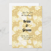 シャンパンエレガントバブル結婚式招待状 招待状 (正面/裏面)