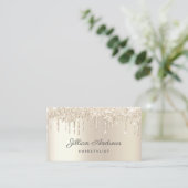 シャンパンエレガント滴下グリッタープロフェッショナル 名刺 (スタンド正面)