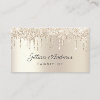 シャンパンエレガント滴下グリッタープロフェッショナル 名刺