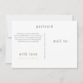 シャンパンエンゲージパーティーお礼メモ サンキューカード (裏面)