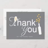 シャンパンエンゲージメントパーティーお礼メモ サンキューカード (正面/裏面)