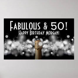 シャンパンオンブラック&ホワイト《写真》ぼけ味パーティーポスター ポスター