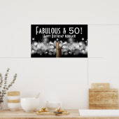 シャンパンオンブラック&ホワイト《写真》ぼけ味パーティーポスター ポスター (キッチン)