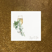 シャンパンカクテルのグラスパーソナライズされたグラス スタンダードカクテルナプキン