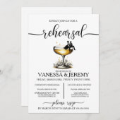 シャンパンカップルリハーサルディナー招待状 招待状 (正面/裏面)