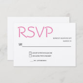 シャンパンカラーウェディングRSVP応答応答 出欠カード (正面/裏面)