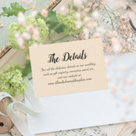 シャンパンカラーシンプルスタイル結婚ズ詳細 エンクロージャーカード